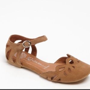 Jeffrey Campbell CINDA suede brown flats Sz 7 NEW